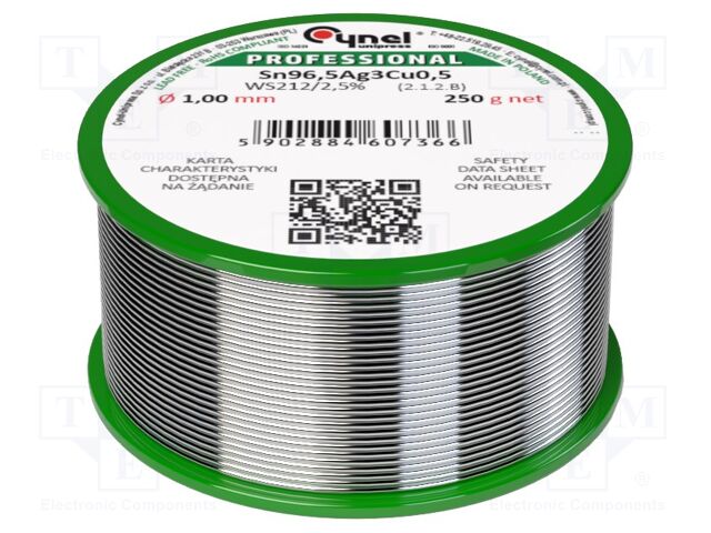 SN96,5AG3CU0,5-WS212/2,5%1.00 250 G
