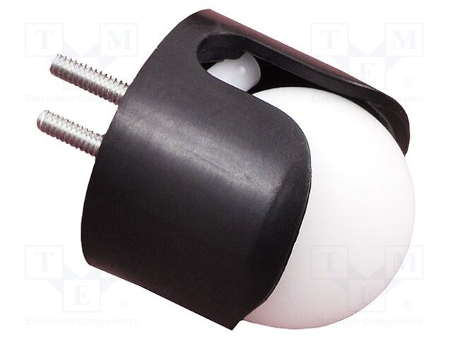 BALL CASTER WITH 3/4" PLASTIC BALL