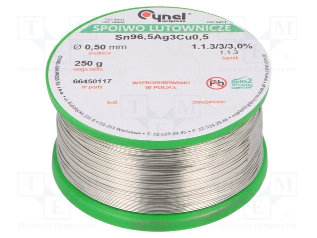 SN96,5AG3CU0,5-1.1.3 Q 0.50MM 250G