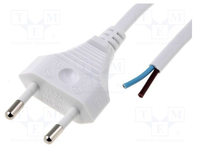 LT207 H03VVH2-F 2X0.50 1.8M WHT