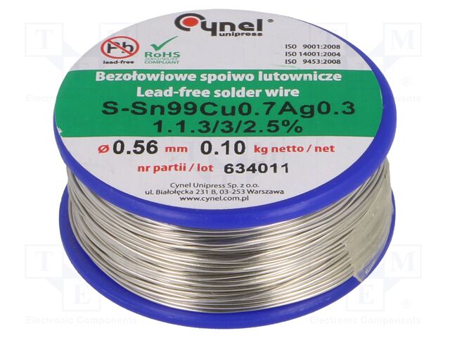 SN99CU07AG03-1.1.3/0.56MM 100G