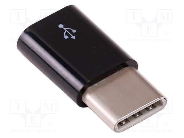MICRO USB(F) TO USB-C(M) ADAPTER BLACK
