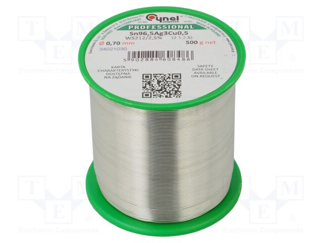 SN96,5AG3CU0,5-WS212/2,5%0.70 500 G