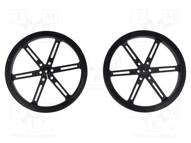 POLOLU WHEEL 90X10MM PAIR – BLACK