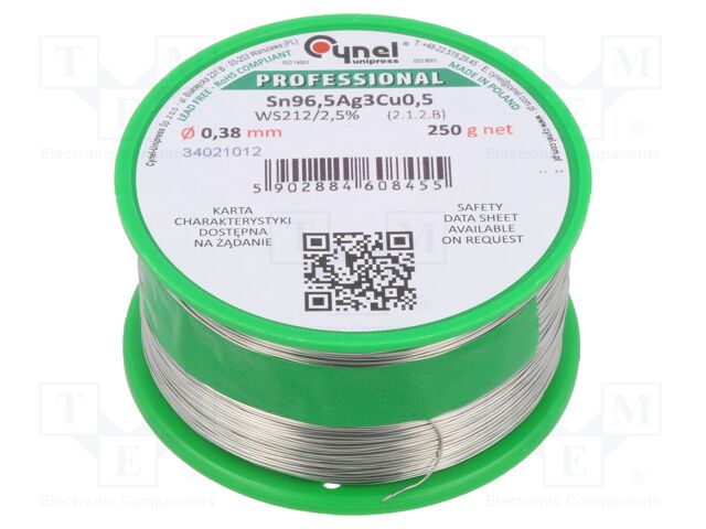SN96,5AG3CU0,5-WS212/2,5%0.38 250 G