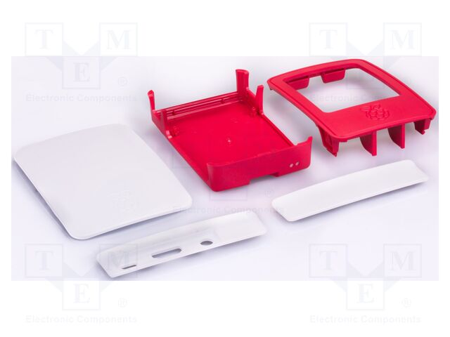 RPI OFFICIAL CASE V2 FOR PI 3(RED/WHITE)