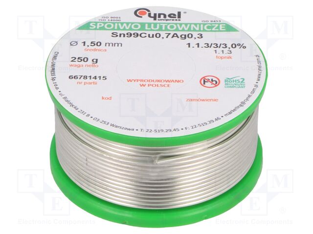 SN99CU07AG03-1.1.3/1.5MM 250G