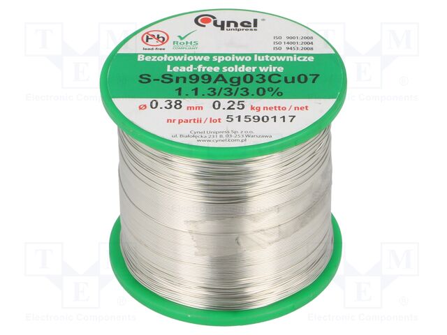SN99CU07AG03-1.1.3/0.38MM 250G