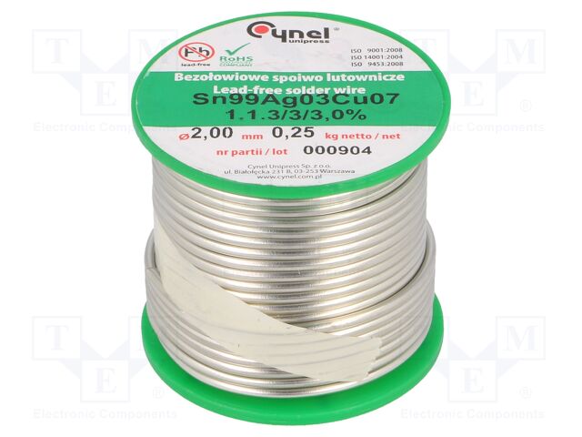 SN99CU07AG03-1.1.3/2.0MM 250G