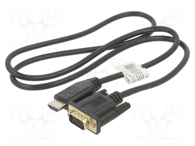 HDMI TO VGA CABLE 1M BLACK 789-21060901