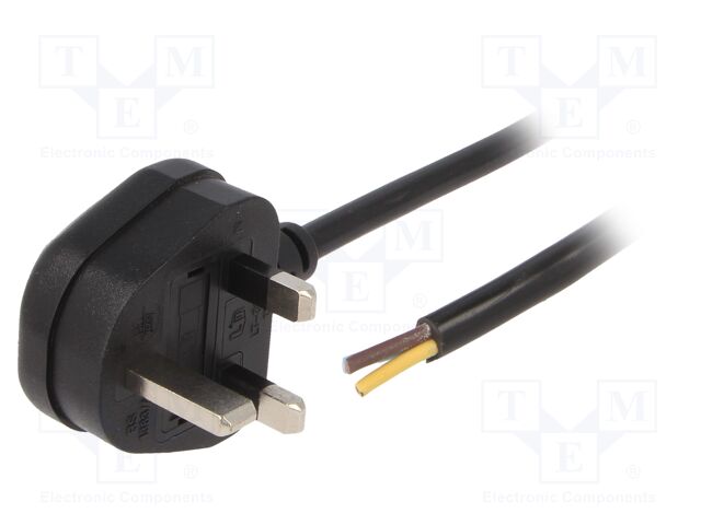 LT-318(13A) 3X1.0 BLK 3M END CUT