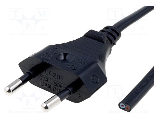 LT207 H03VVH2-F 2X0.75 1.8M BLK