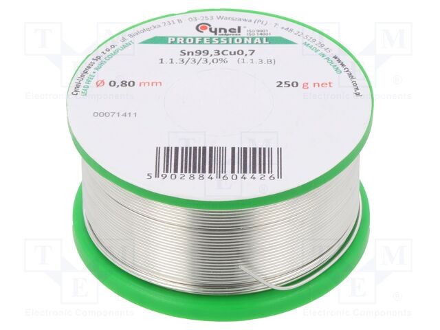 SN99,3CU0,7 0,80 250G