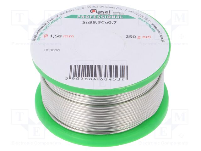 SN99,3CU0,7-BT 1.50 250G