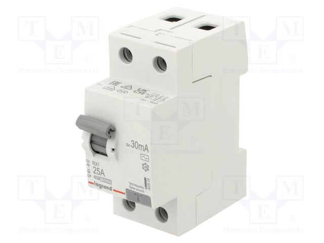 RX3 2P 25A 30MA TYP AC
