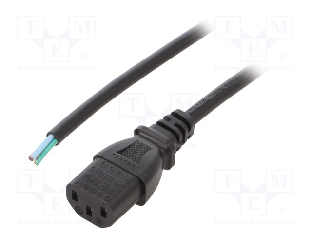LT-501 H05VV-F 0.75/3C BLK 0.5M END