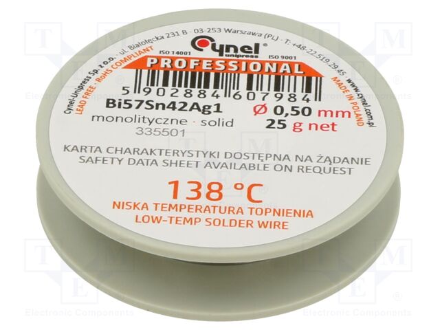 BI57SN42AG1-B/T Ø 0.50 25 G