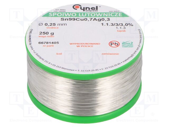 SN99CU07AG03-1.1.3/0.25MM 250G